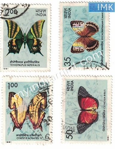 India 1981 Butterflies 4v Used