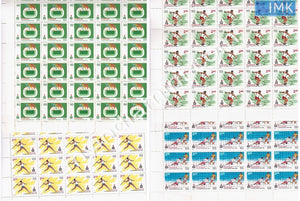 India 1982 IX Asian Games 6th Issue Set of 4v (Full Sheet) one spot behind 3.25p sheet
