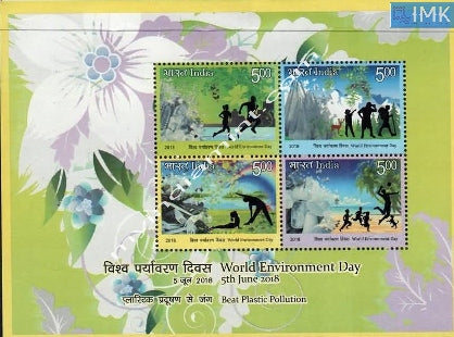 India 2018 World Environment Day MNH Miniature Sheet