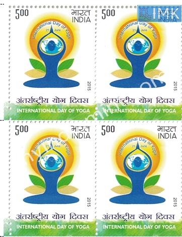 India 2015 MNH International Day of Yoga (Block B/L 4)