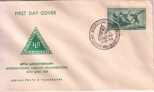India 1959 International Labour Organization (Fdc) #F1