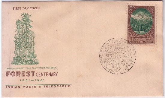 India 1961 Centenary Scientific Forestry FDC
