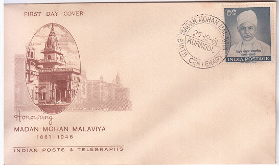 India 1961 Madan Mohan Malaviya FDC