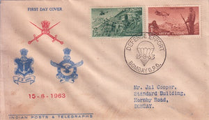 India 1963 FDC Defence Campaign 2v set (FDC)