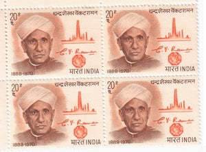 India 1971 MNH Dr. C. V. Raman (Block B/L 4)