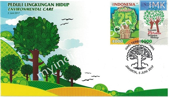 Indonesia 2017 Environmental Care FDC with Brochure