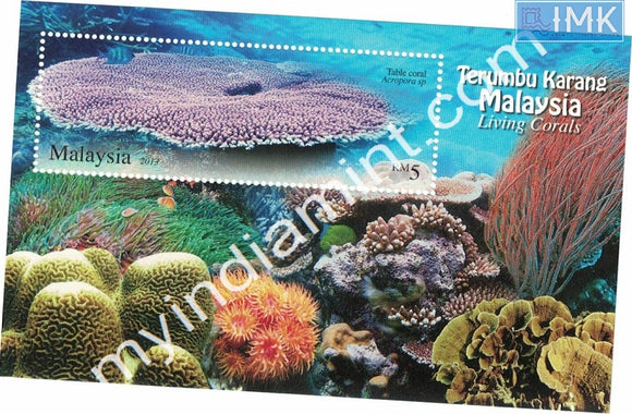 Malaysia 2013 Living Malaysian Corals Ms