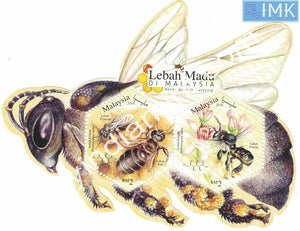 Malaysia 2019 Honey Bees in Malaysia Bee Odd Shaped  Ms Honeycomb Perforation