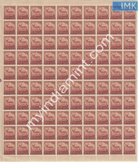 India MNH Definitive 4th Series Chittal Spotted Deer (Full Sheet)