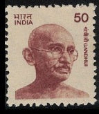 India MNH Definitive Gandhi Series 50p MNH