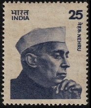 India Definitive Jawaharlal Nehru 25p Big MNH