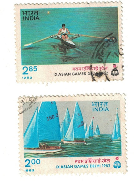 India 1982 Asian Games Rowing 2v set Used